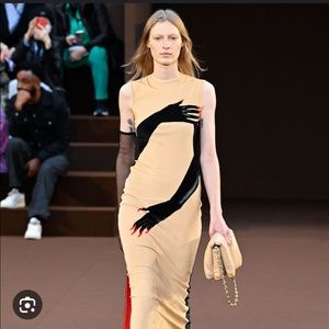 Beyoncé's Renaissance tour inspired dress with black gloves on dress